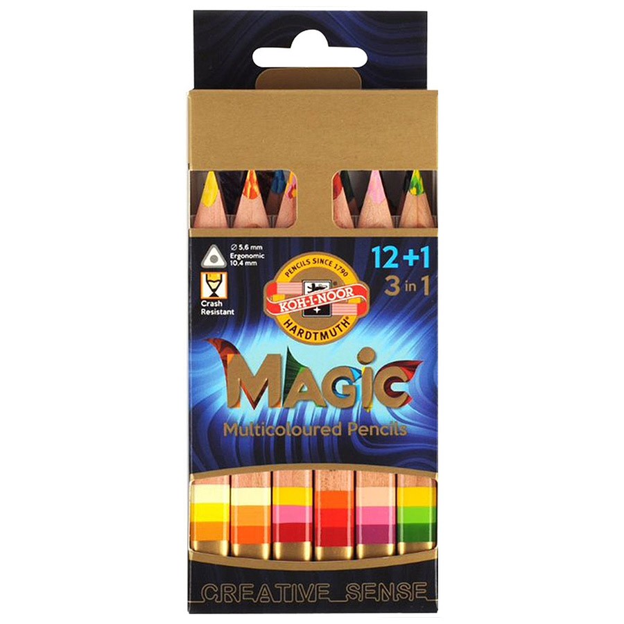 

Набор цветных карандашей KOH-I-NOOR Magic Jumbo, трехгранные, 1 шт., заточенные (3404N15001KSRU), Jumbo
