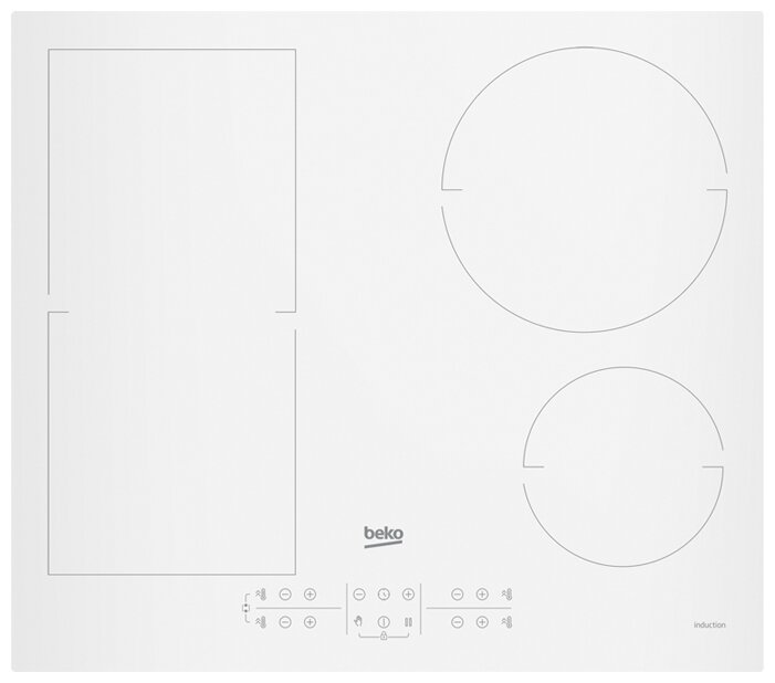 Индукционная варочная панель Beko HII64200FMTW 4 конфорки, панели конфорок – белый