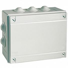

Коробка распределительная прямоугольная 38 см x 30 см, глубина 12 см, наружный монтаж, IP55, наличие сальников, с крышкой, DKC (54400)