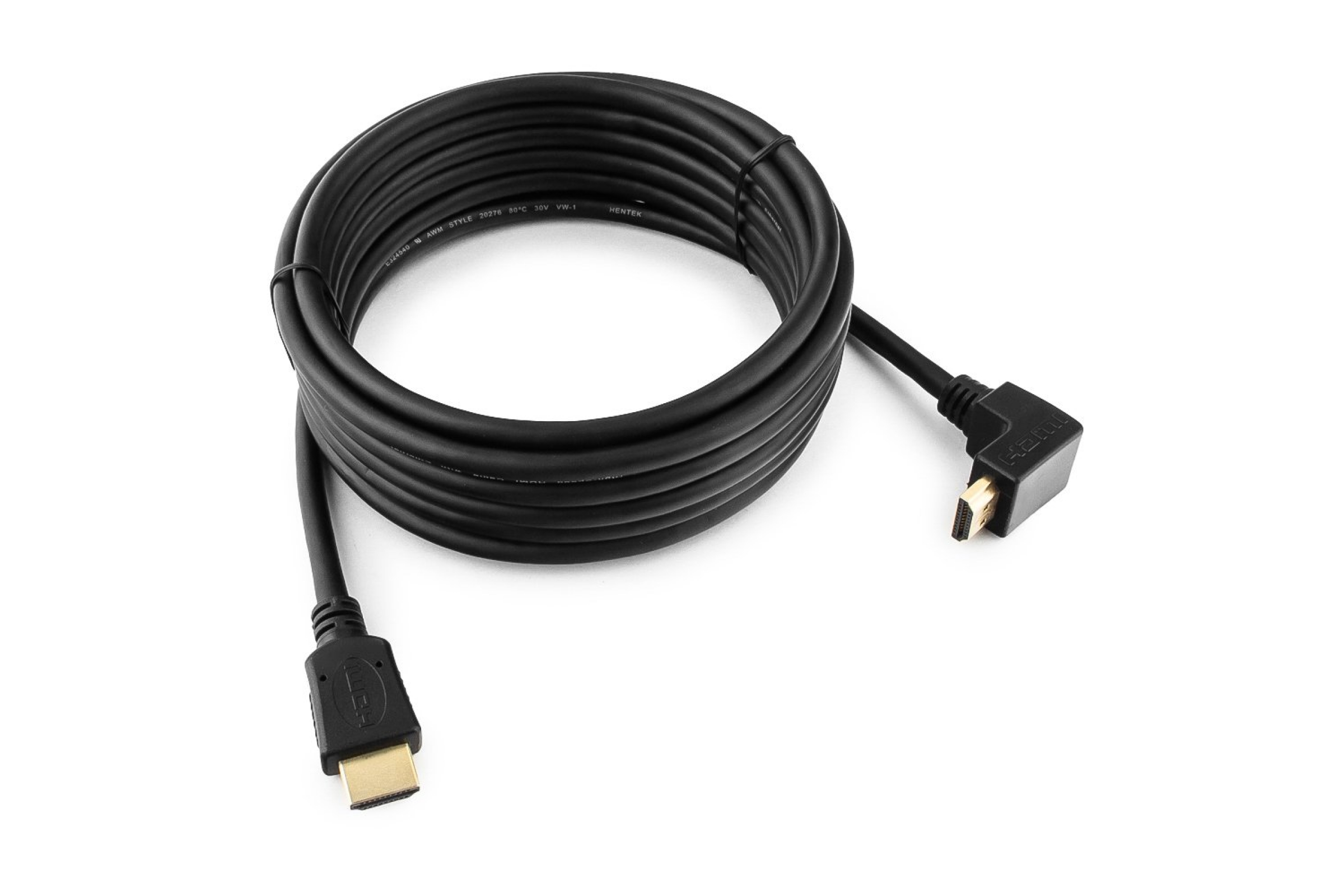 

Кабель-переходник (адаптер) HDMI(19M)-HDMI(19M) угловой v1.4 4K, 4.5м, черный Cablexpert (CC-HDMI490-15)