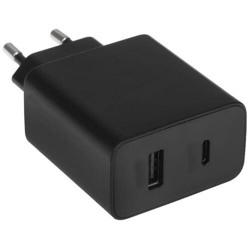 Сетевое зарядное устройство Orient PU-C20W 20W, 1USB, USB type-C, Quick Charge, PD, 3A, черный (PU-C20W (bl))