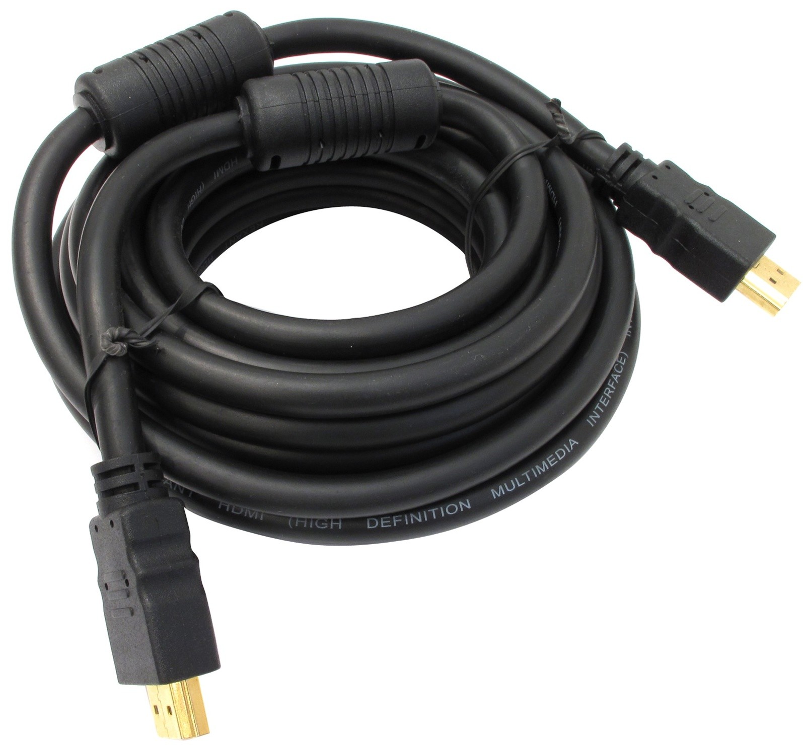 

Кабель HDMI(19M)-HDMI(19M) v1.4 4K, ферритовый фильтр, 5 м, черный REXANT (17-6206)