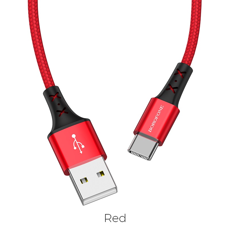 

Кабель USB-Type-C, 3A, 1м, красный Borofone Enjoy BX20 (6931474700827), BX20