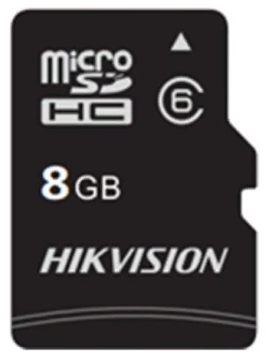 Карта памяти 8Gb microSDHC Hikvision HS-TF-C1 Class 10 UHS-I U1 адаптер 360₽