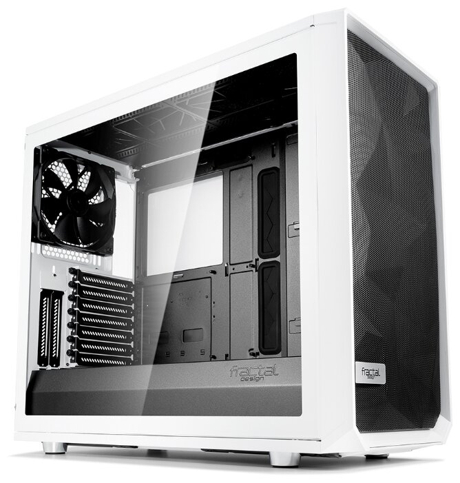 Корпус Fractal Design Meshify C TG, ATX, Midi-Tower, 2xUSB 3.0, белый, Без БП (FD-CA-MESH-C-WT-TGC) (Плохая упаковка)