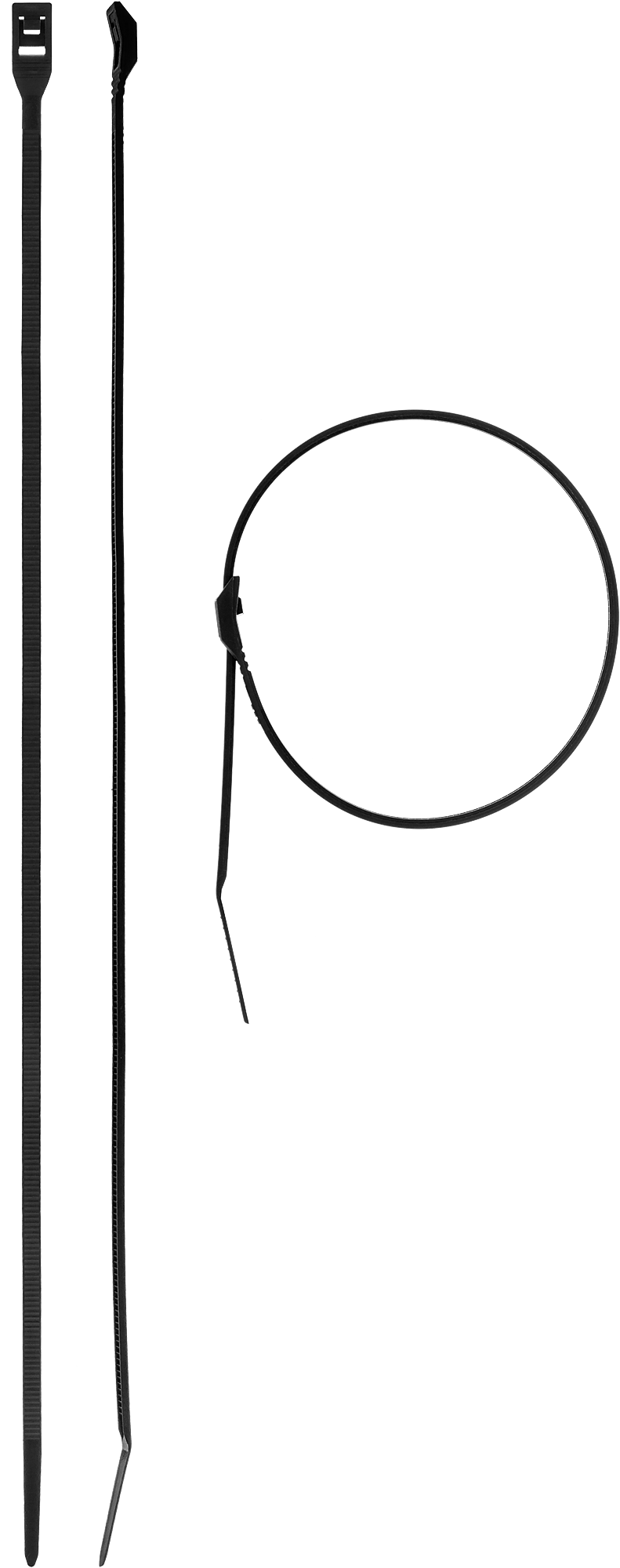 

Стяжка ЗУБР Кобра, 4.6 мм x 370 мм, 25 шт., с плоским замком, черный (30935-46-370), Кобра