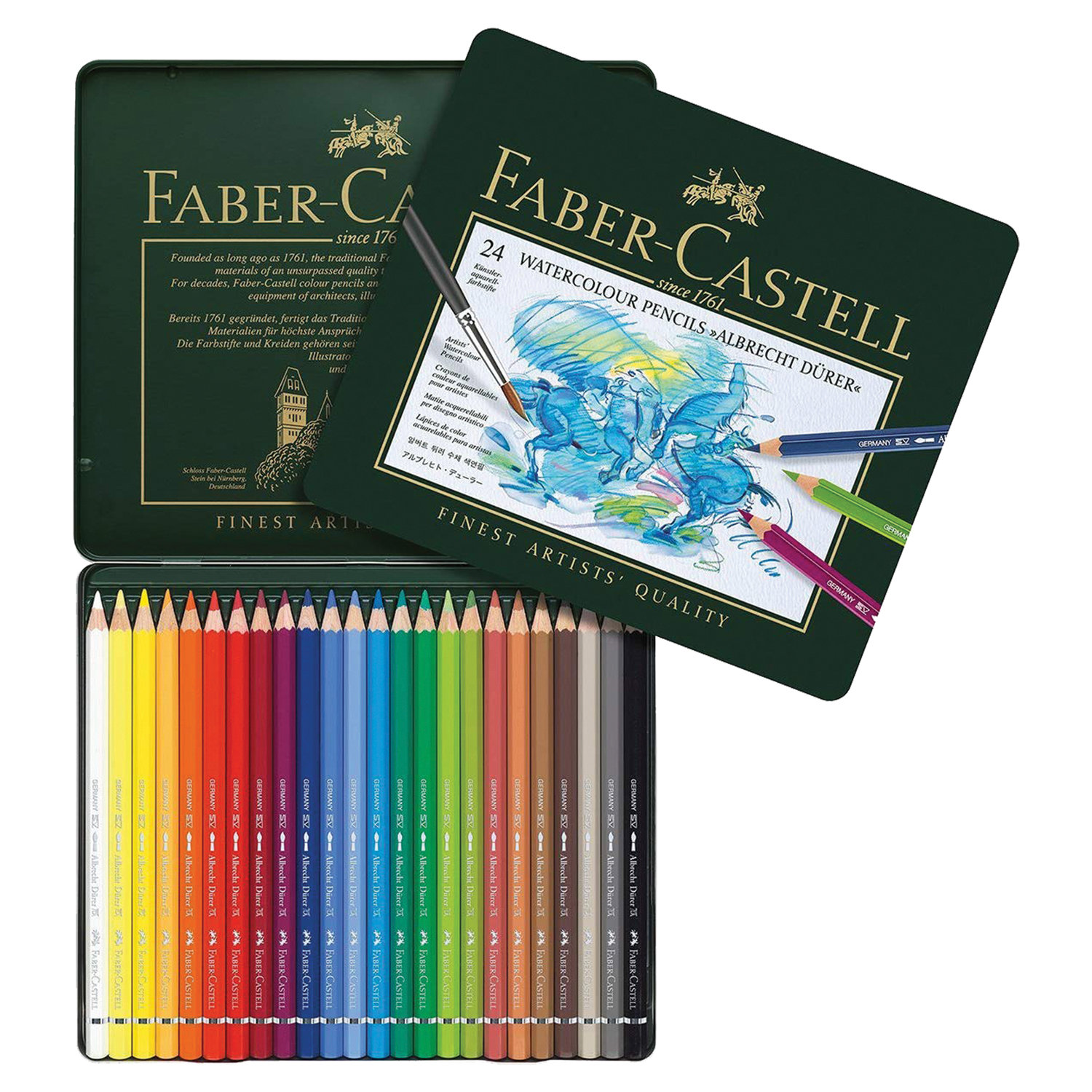 

Набор цветных карандашей Faber-Castell Albrecht Durer, шестигранные, 24шт., заточенные (117524)