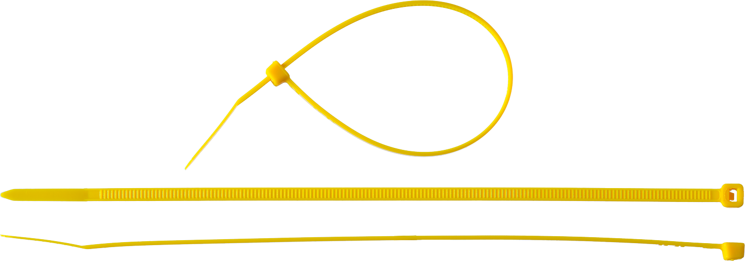 

Стяжка ЗУБР КС-Ж1, 2.5мм x 150мм, 100шт., нейлон, желтый (309050-25-150), КС-Ж1