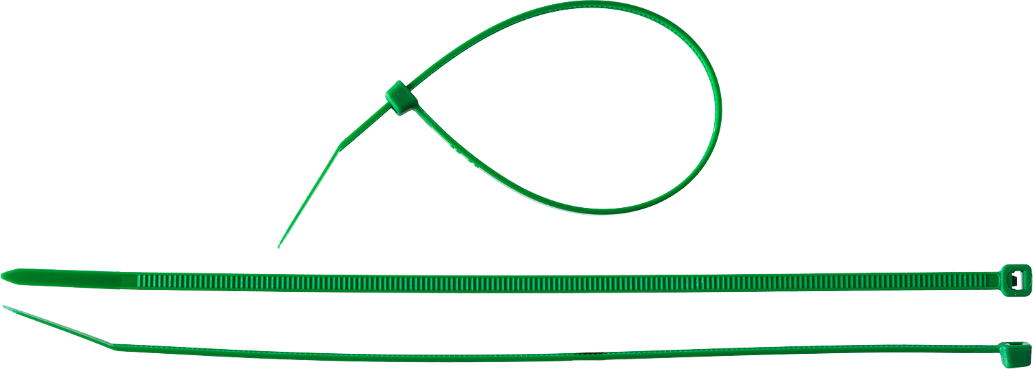 Стяжка ЗУБР КС-З1, 2.5 мм x 100 мм, 100 шт., нейлон, зеленый (309060-25-100)