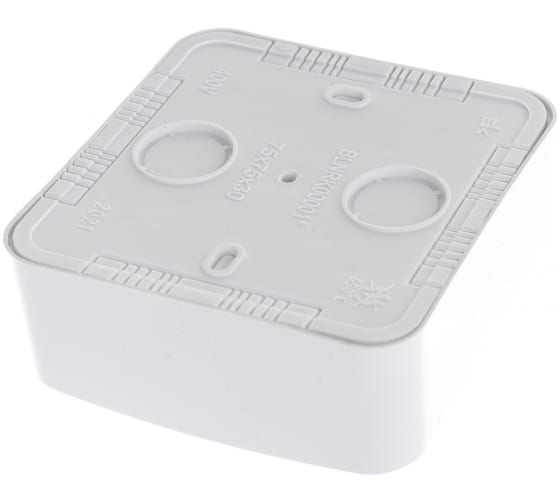 Коробка распределительная квадратная 7.5 см x 7.5 см, глубина 3 см, наружный монтаж, IP42, белый, с крышкой, Schneider Electric (BLNRK000011)