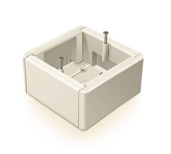 Коробка распределительная квадратная 8.5 см x 8.5 см, глубина 4.4 см, наружный монтаж, IP20, белый, Greenel (GE40231-01)