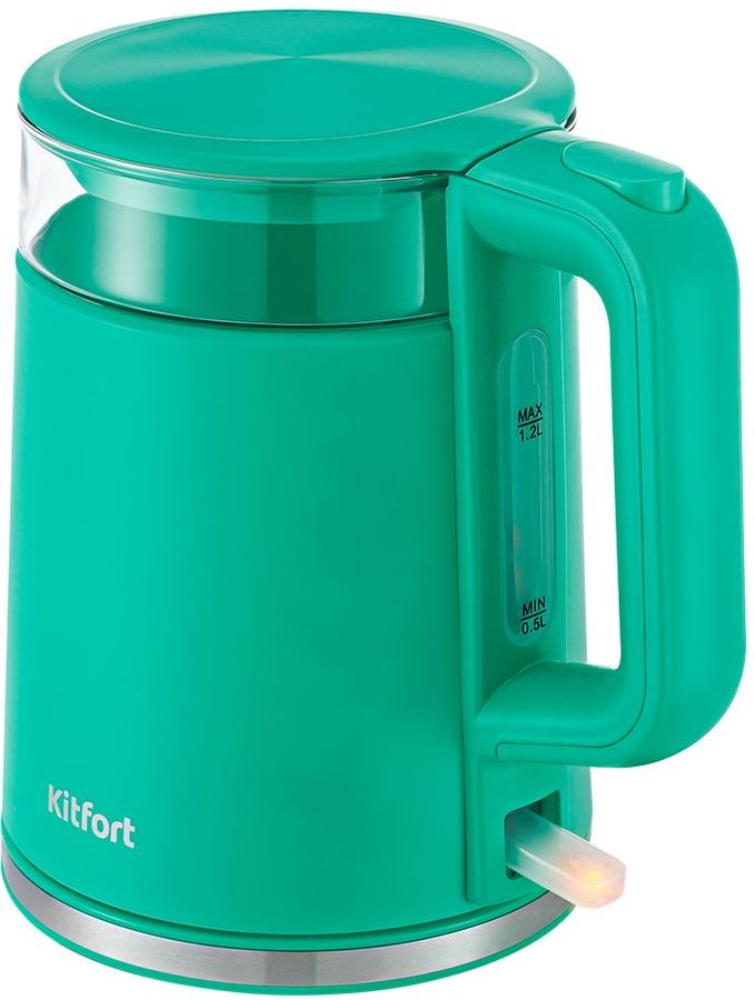 

Чайник Kitfort KT-6124-3 1.2л. 2200Вт, Скрытый, пластик, бирюзовый (KT-6124-3), KT-6124-3