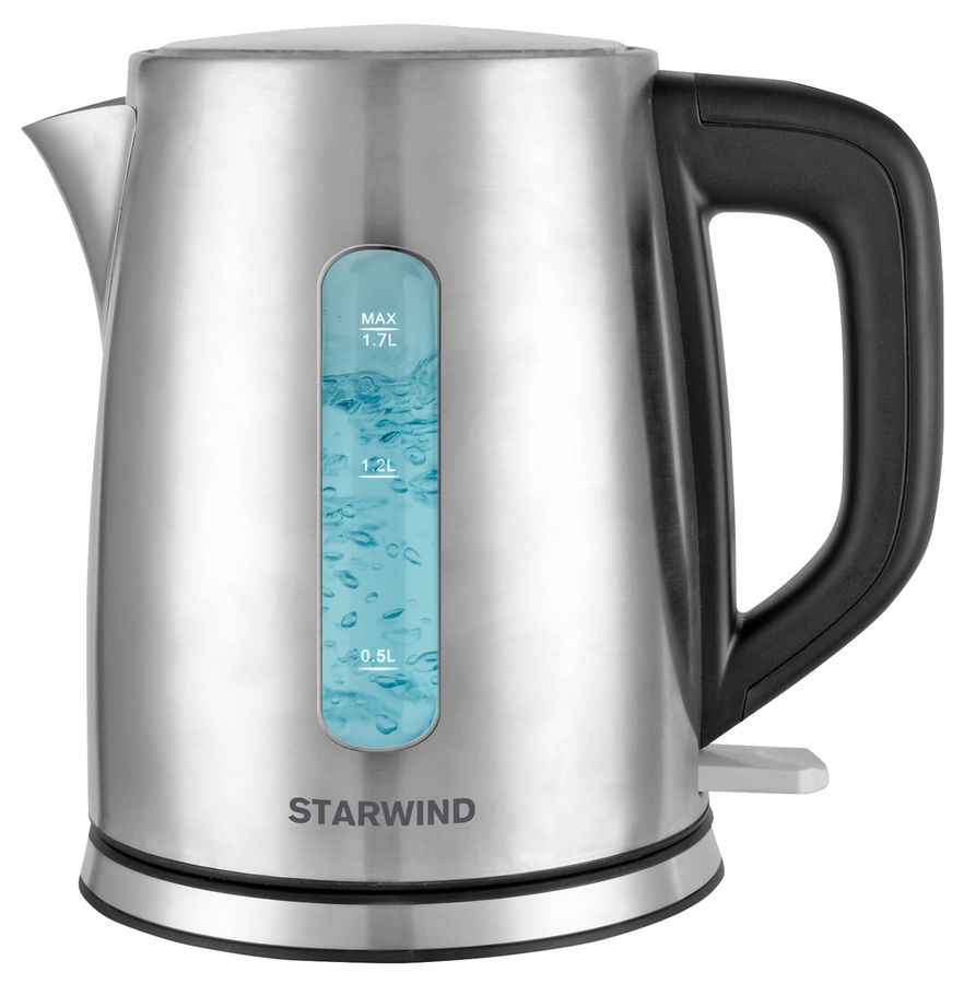 

Чайник Starwind SKS3091 1.7л. 2200Вт, скрытый нагревательный элемент, нержавеющая сталь/пластик, серебристый (SKS3091), SKS3091