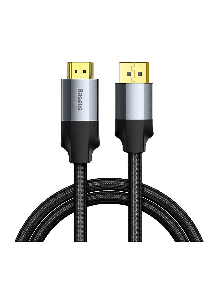 

Кабель DisplayPort(20M)-HDMI(19M) 4K, экранированный, 1м, темно-серый Baseus Enjoyment series (CAKSX-I0G), 0