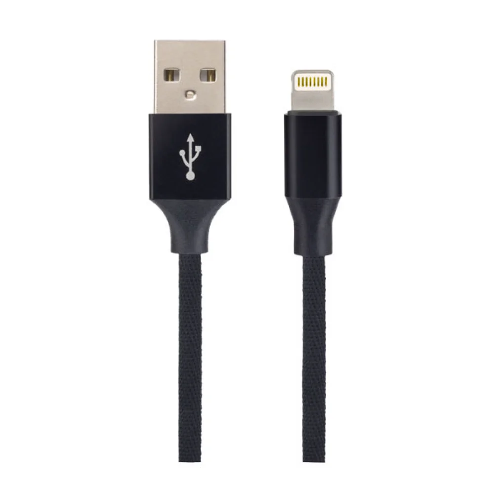 

Кабель Lightning 8-pin-USB, 3A, 2м, черный PERFEO USB (I4317), USB