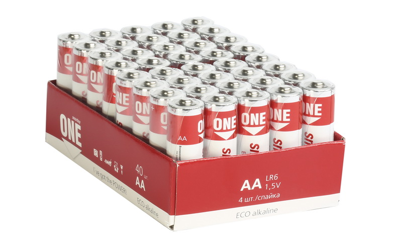 

Батарея Smartbuy ONE, AA, 1.5V, 40шт. (SOBA-2A40S-Eco)