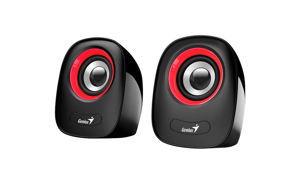 

Акустика 2.0 Genius SP-Q160, 6 Вт, черный/красный (SP-Q160 Red), SP-Q160