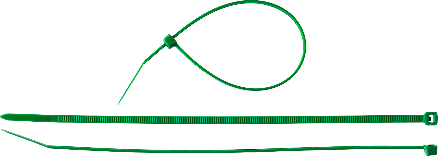 

Стяжка ЗУБР КС-31, 3.6 мм x 200 мм, 100 шт., нейлон, зеленый (309060-36-200), КС-31