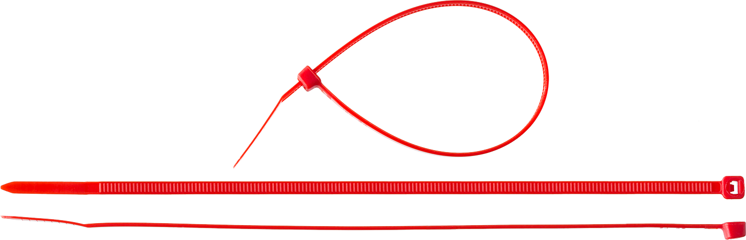 

Стяжка ЗУБР КС-К1, 3.6мм x 300мм, 100шт., нейлон, красный (309040-36-300), КС-К1