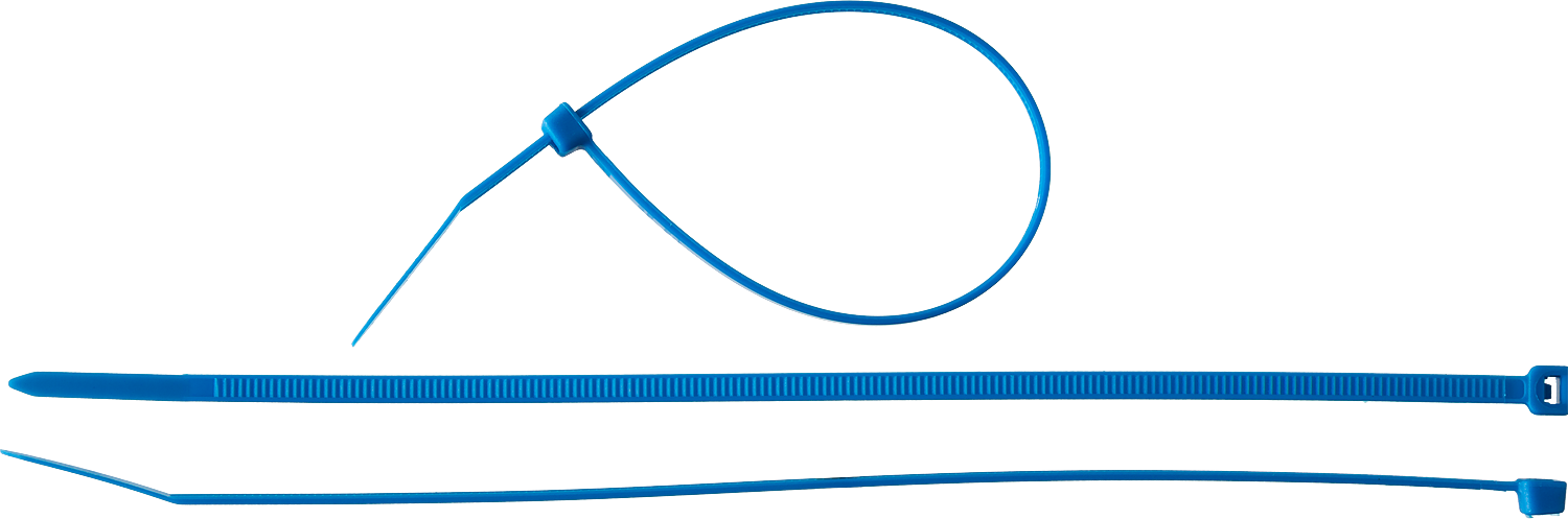 Стяжка ЗУБР КС-С1, 2.5мм x 100мм, 100шт., нейлон, синий (309070-25-100)