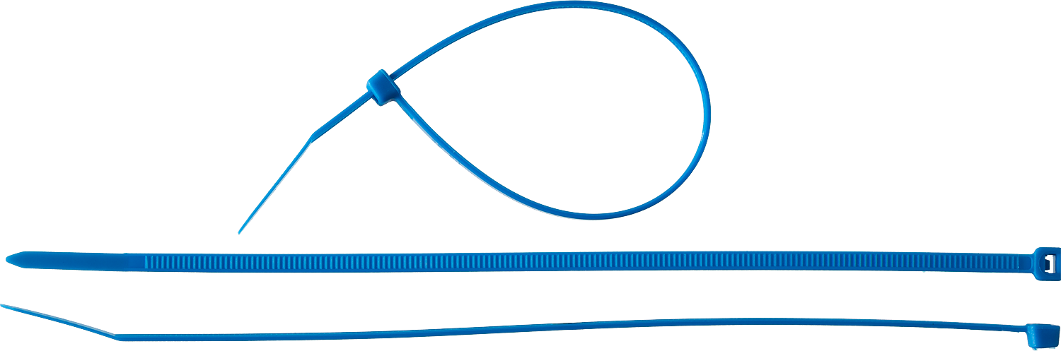 

Стяжка ЗУБР КС-С1, 3.6 мм x 200 мм, 100 шт., нейлон, синий (309070-36-200), КС-С1