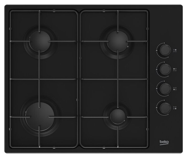 Газовая варочная панель Beko HIGG 64123 SB 4 конфорки, черный