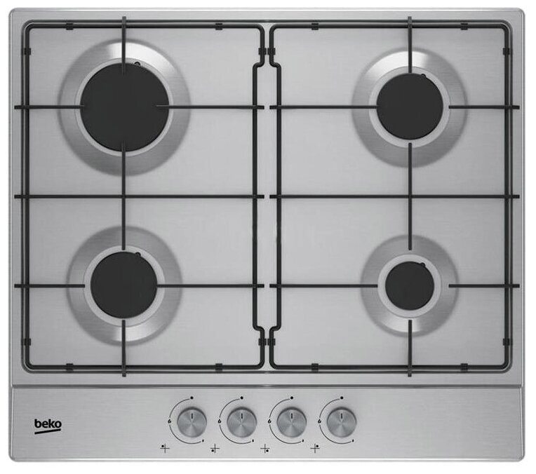 Газовая варочная панель Beko HIAG 64223 SX 4 конфорки, серебристая