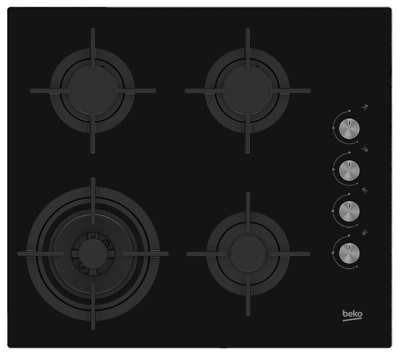 Газовая варочная панель Beko HILW 64122S 4 конфорки, черный