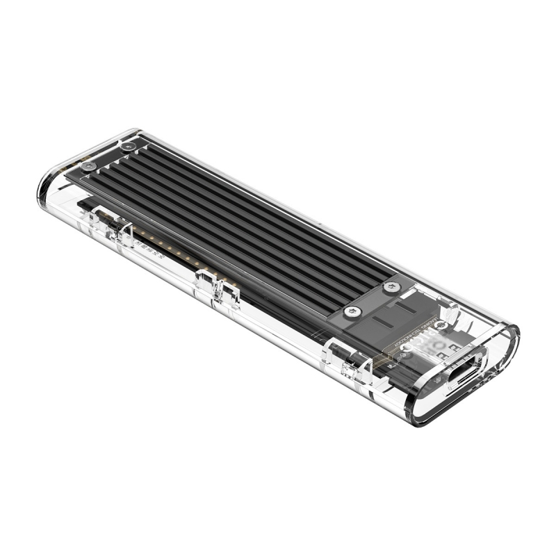 

Внешний бокс Orico TCM2F-C3, 1xM.2 USB 3.1 Type-C, прозрачный/черный (TCM2F-C3-BK), TCM2F-C3