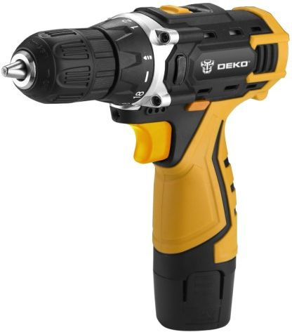 

Дрель-шуруповерт DEKO DKCD12FU-Li, аккумуляторный, 28 нм, 1350 об/мин, 12V, 1.5 А·ч, Li-Ion, быстрозажимной патрон, кейс (063-4173), DKCD12FU-Li