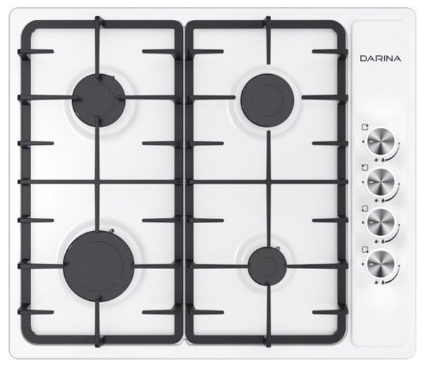 Газовая варочная панель DARINA 1T1 BGM341 11 W, 4 конфорки, белая (1T1BGM34111W)