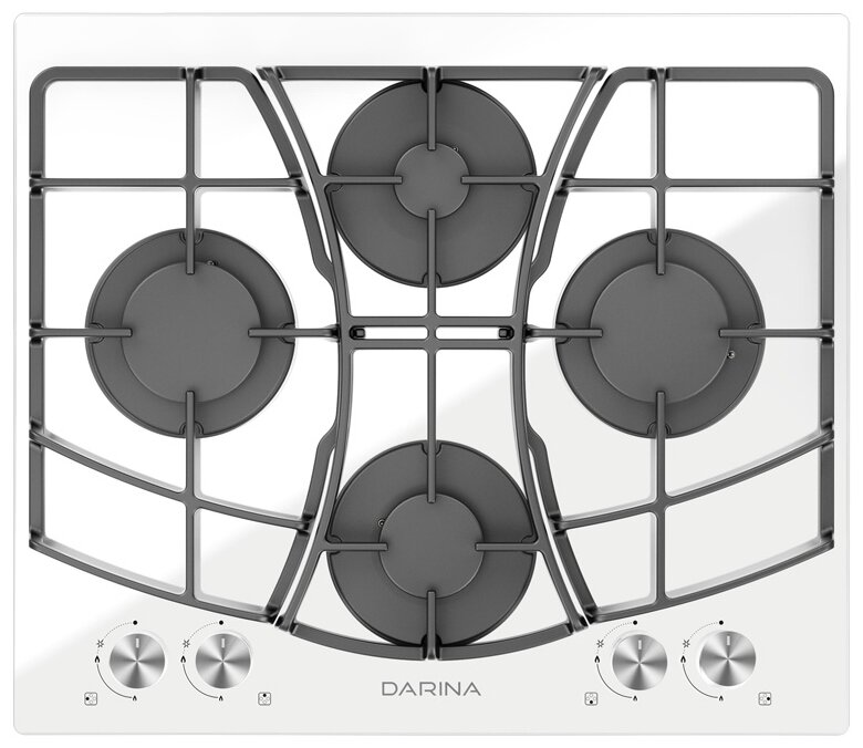 

Газовая варочная панель DARINA 1T BGC341 12 W 4 конфорки, белая (1TBGC34112W), 1T BGC341 12 W