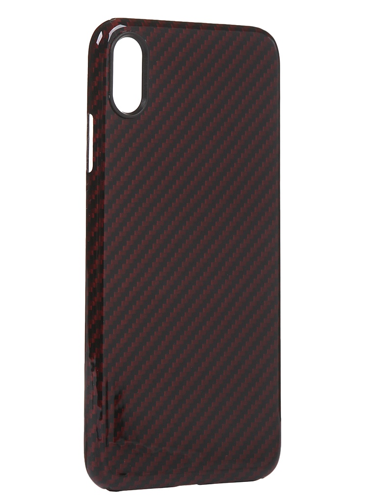 

Чехол-накладка Red Line для смартфона Apple iPhone XS Max, карбон, красный (УТ000021545)