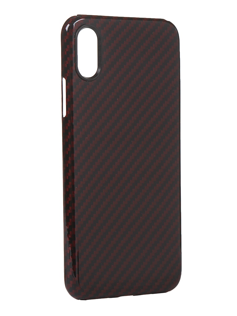 

Чехол-накладка Red Line для смартфона Apple iPhone X, карбон, красный (УТ000021536)