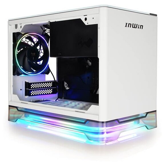 Корпус INWIN CF08A (A1PLUS) WH 650W, Mini-ITX, Mini-Tower, 2xUSB 3.0, RGB подсветка, белый, 650 Вт (IW-A1PLUS-WHITE)