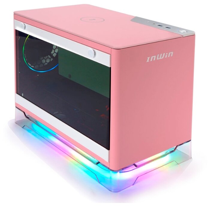 Корпус INWIN CF08A A1PLUS PINK 650W Mini-ITX Mini-Tower 2xUSB 30 RGB подсветка розовый 650 Вт IW-A1PLUS-PINK 1620000₽