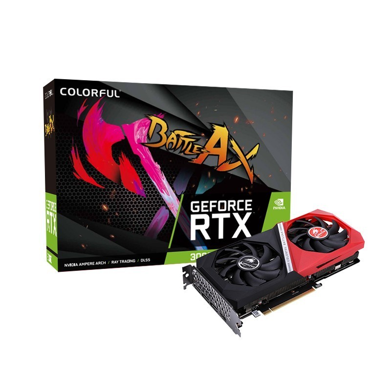 

Видеокарта Colorful NVIDIA GeForce RTX 3060 NB DUO, 12Gb GDDR6, 192 бит, PCI-E, HDMI, 3DP, Retail (RTX 3060 NB DUO 12G V2 L-V), NB DUO