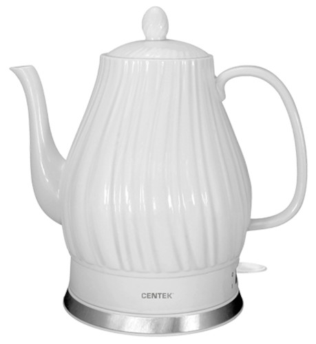 

Чайник Centek CT-0064 2л. 2150Вт, скрытый нагревательный элемент, керамика, белый, CT-0064