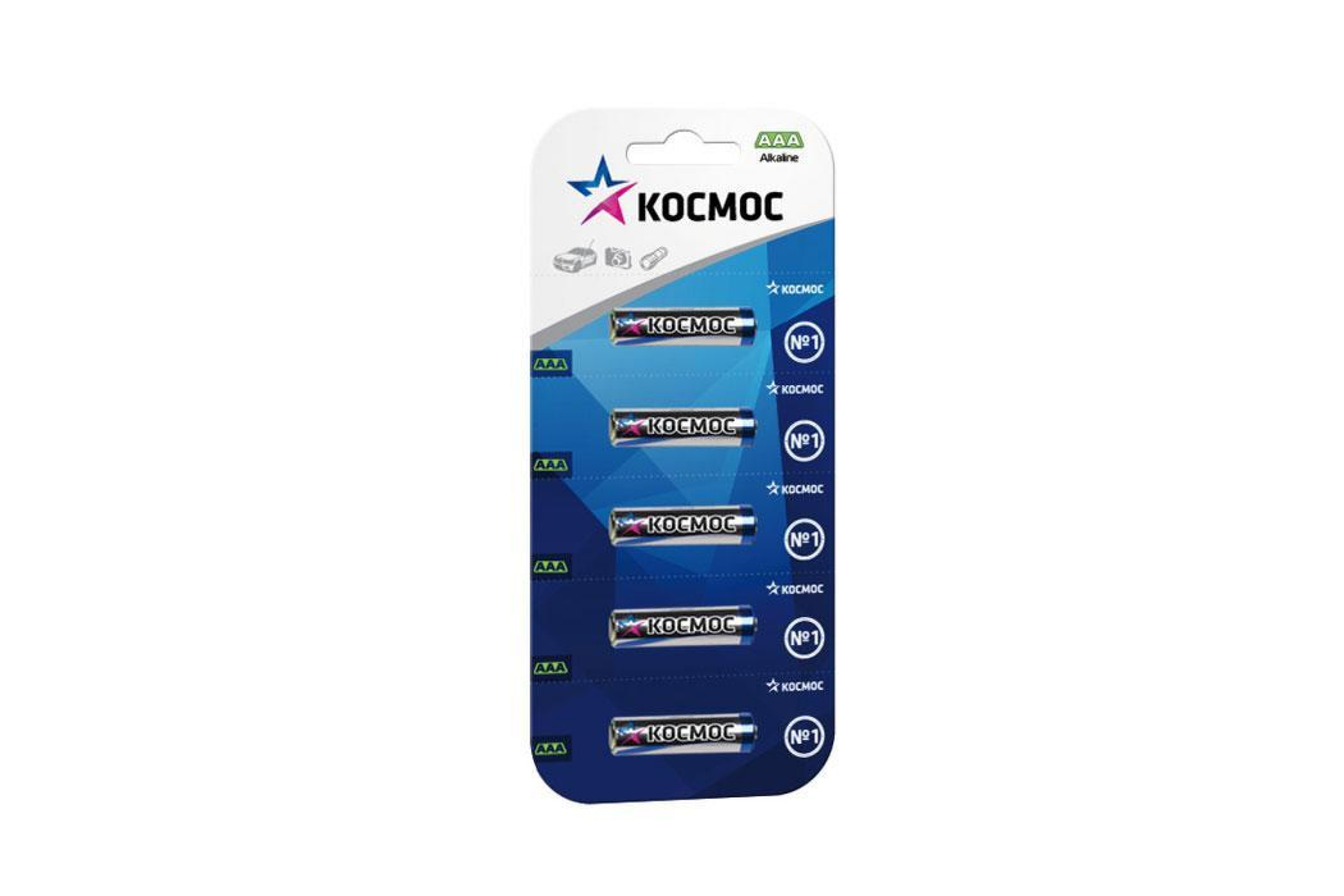 Батарея Космос KOCLR035BL,AAA (LR03/24А), 1.5V, 5 шт, 966797 купить в  Новосибирске в интернет-магазине e2e4