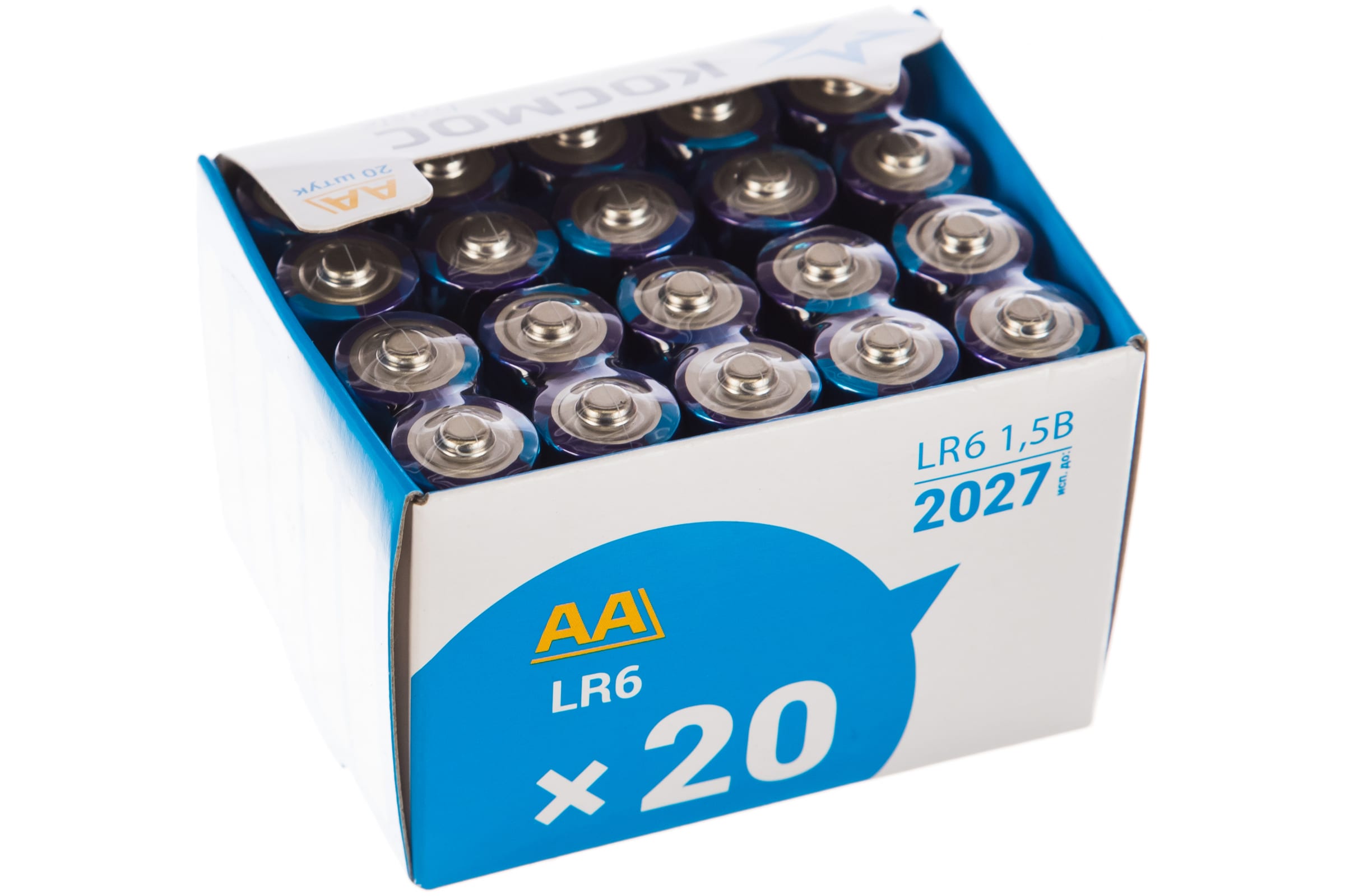 

Батарейка Космос KOCLR620BOX, AA (LR06/15А), 1.5V, 20 шт. (283354)