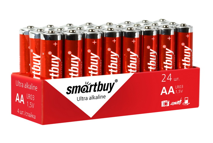 

Батарейка Smartbuy Ultra Alkaline, AA (LR06/15А), 1.5V, 24 шт. (SBBA-2A24S)