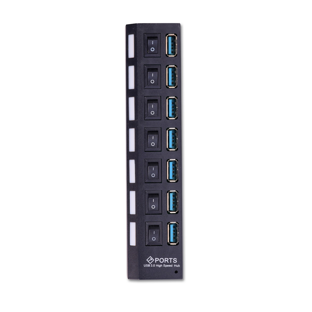 

Концентратор Smartbuy 7307-B, 7xUSB 3.0, черный + с выключателем для каждого из портов (SBHA-7307-B), 7307-B