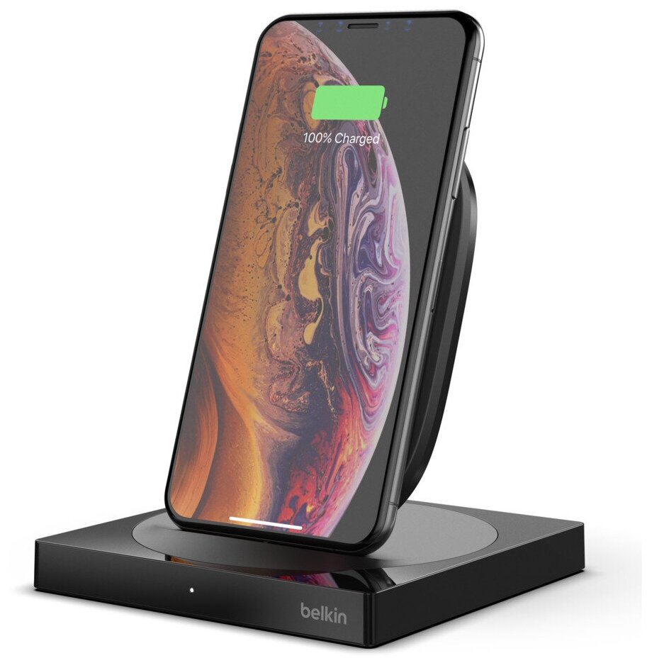 

Беспроводное зарядное устройство Belkin F7U094vfBLK-APL, 7.5Вт, iPhone XS; XS Max; XR, 8; 8 Plus, черный, F7U094vfBLK-APL