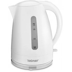 

Чайник Zelmer ZCK7617W 1.7л. 2200Вт, Закрытый нагревательный элемент, пластик, белый (71504667P), ZCK7617W