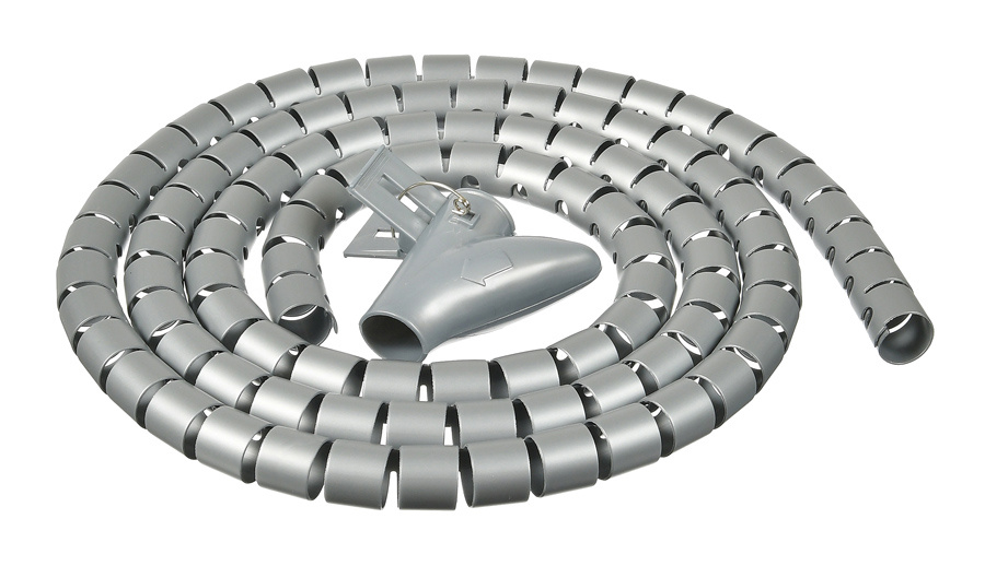 Кабельный органайзер Buro BHP CG155S Spiral Hose, 1.5 см, 1.5 м, серебристый