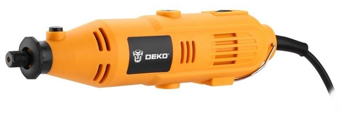 

Гравер Deko DKRT200, сетевой, 200 Вт, 32000 об/мин, фиксация шпинделя, регулировка частоты вращения, гибкий вал, кейс (063-1414), DKRT200