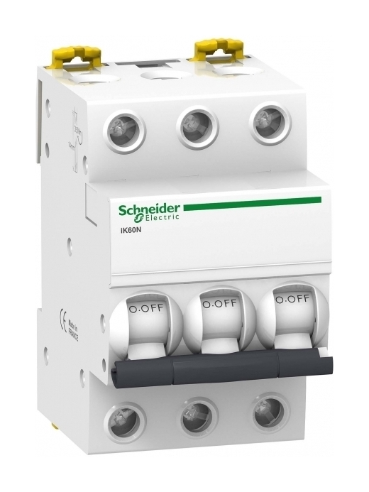 

Выключатель автоматический Schneider Electric Acti 9 трехполюсный (3P/3П) 63A C 6кА (A9K24363), 0