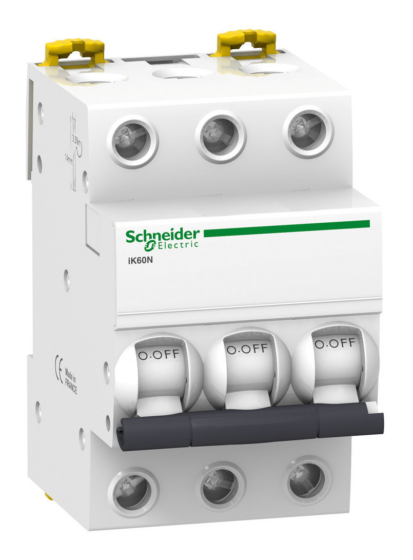 

Выключатель автоматический Schneider Electric Acti 9 трехполюсный (3P/3П) 6A C 6кА (A9K24306), 0