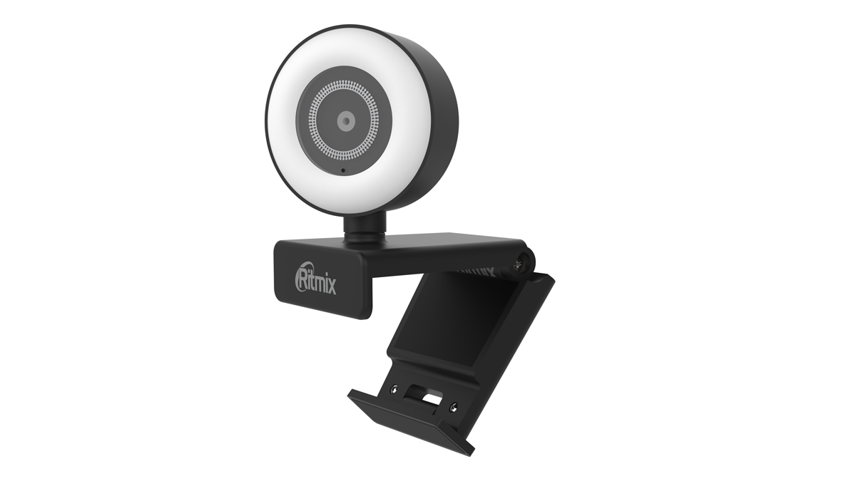 Вебкамера Ritmix RVC-250, 5 MP, 2592x1944, встроенный микрофон, USB 2.0, черный