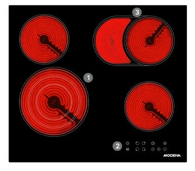 

Электрическая варочная панель MODENA BC 0642 LDR 4 конфорки, черная (BC 0642 LDR), BC 0642 LDR
